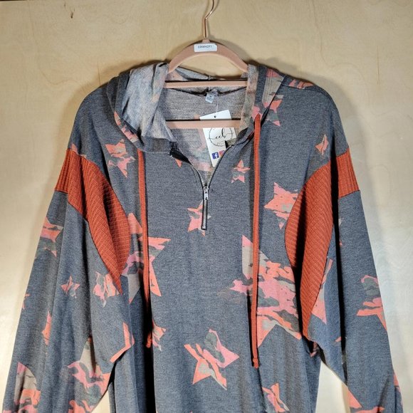 White Birch Gray Orange Top Women Sz M NWT - Picture 6 of 9